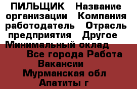 ПИЛЬЩИК › Название организации ­ Компания-работодатель › Отрасль предприятия ­ Другое › Минимальный оклад ­ 35 000 - Все города Работа » Вакансии   . Мурманская обл.,Апатиты г.